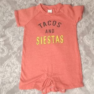 Tacos and siestas 6 month baby romper one-piece outfit